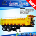China double/three axles rear dump truck semi trailer (tipping trailer with cylinder to unload bulk cargo)